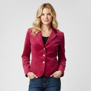 TanJay Fuchsia Velvet Blazer